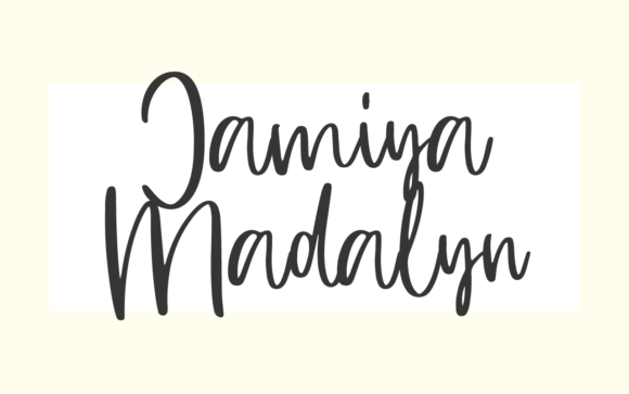 Jamiya Madalyn Font: A Handwritten Script for Handmade Sellers