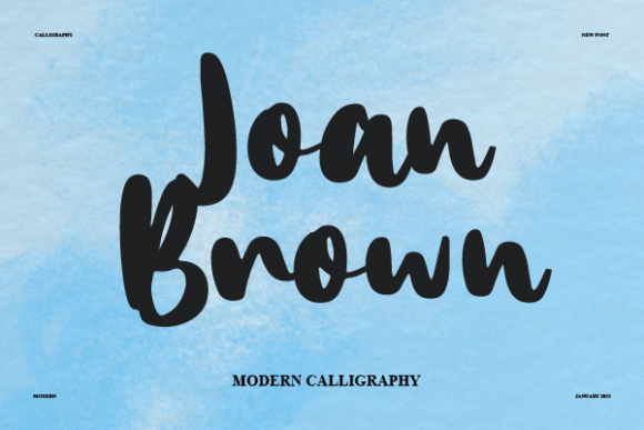 Joan Brown: A Script Font That Brings Warmth to Editorial Design