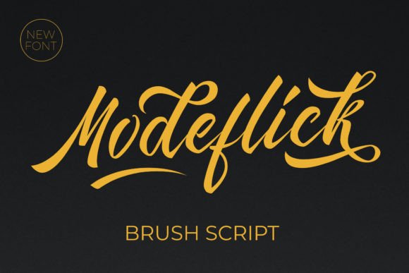 Modeflick: A Bold Brush Script That Elevates Handmade Products