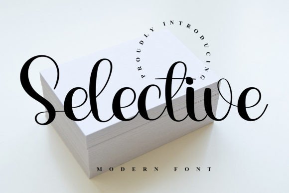 Selective: A Script Font for Practical Design Work